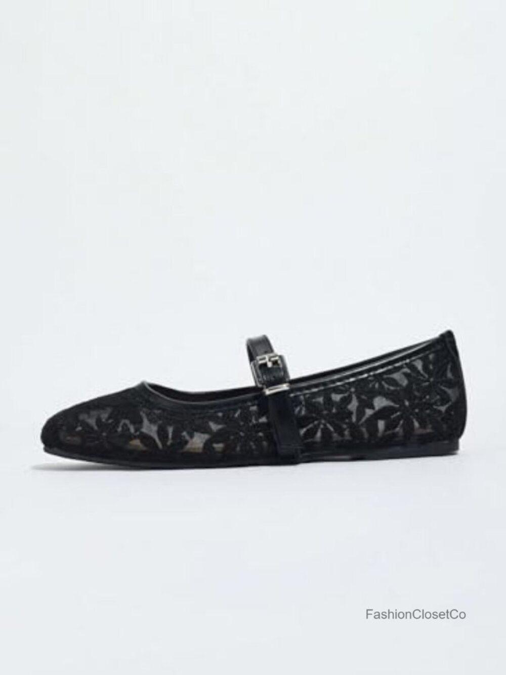 Mesh Ballet Flats Square Toe Maryjane Flats Comfortable Dressy Trendy Closed Toe - Picture 5 of 6